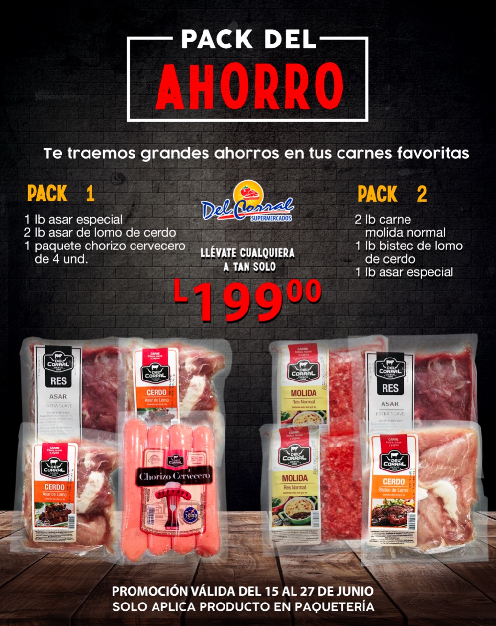 Supermercados Del Corral innova con los  PACK DEL AHORRO de carnes