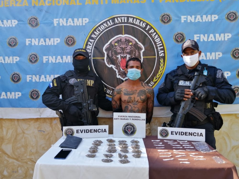 FNAMP detiene a miembro activo de la organización criminal Pandilla 18 dedicado a la venta y distribución de drogas en el municipio de Cane