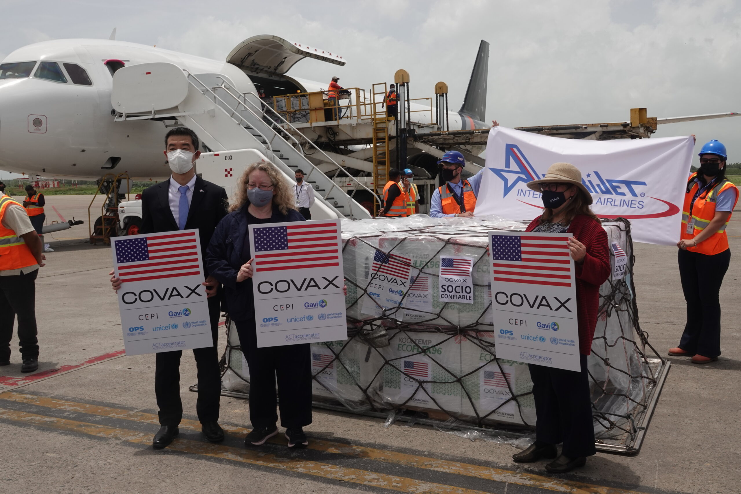 Gobierno de los Estados Unidos de América realiza nueva Donación a Honduras de 1.5 millones de dosis de vacunas contra COVID-19