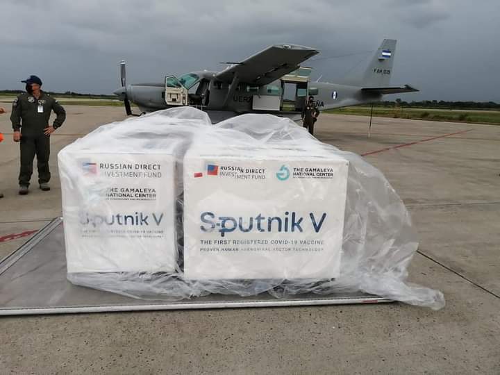 Honduras recibe 20 mil dosis de Sputnik -V