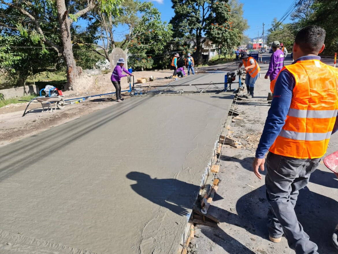 Inicia pavimentación de tramo en el bulevar «Francisco Morazán» en Siguatepeque