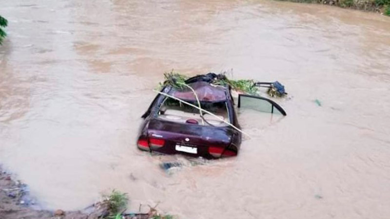 Inundaciones y deslaves por lluvias en Marcala